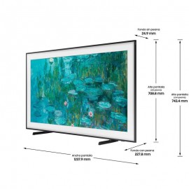 TV QLED 55" Samsung The Frame QE55LS03AAUXXC, UHD 4K, Smart TV, HDR10+, Tizen, Control voz, Negro