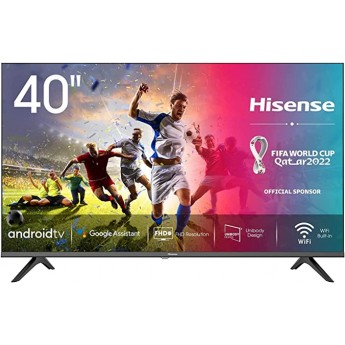 Hisense 40A5700FA Smart TV Android, LED Full HD 40", Design Slim, USB Media Player, Tuner DVB-T2/S2 HEVC Main10, Bluetooth